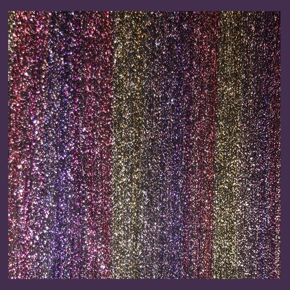 Rainbow Striped Metallic Bodycon V Neck Mini Rave - Picture 7 of 8
